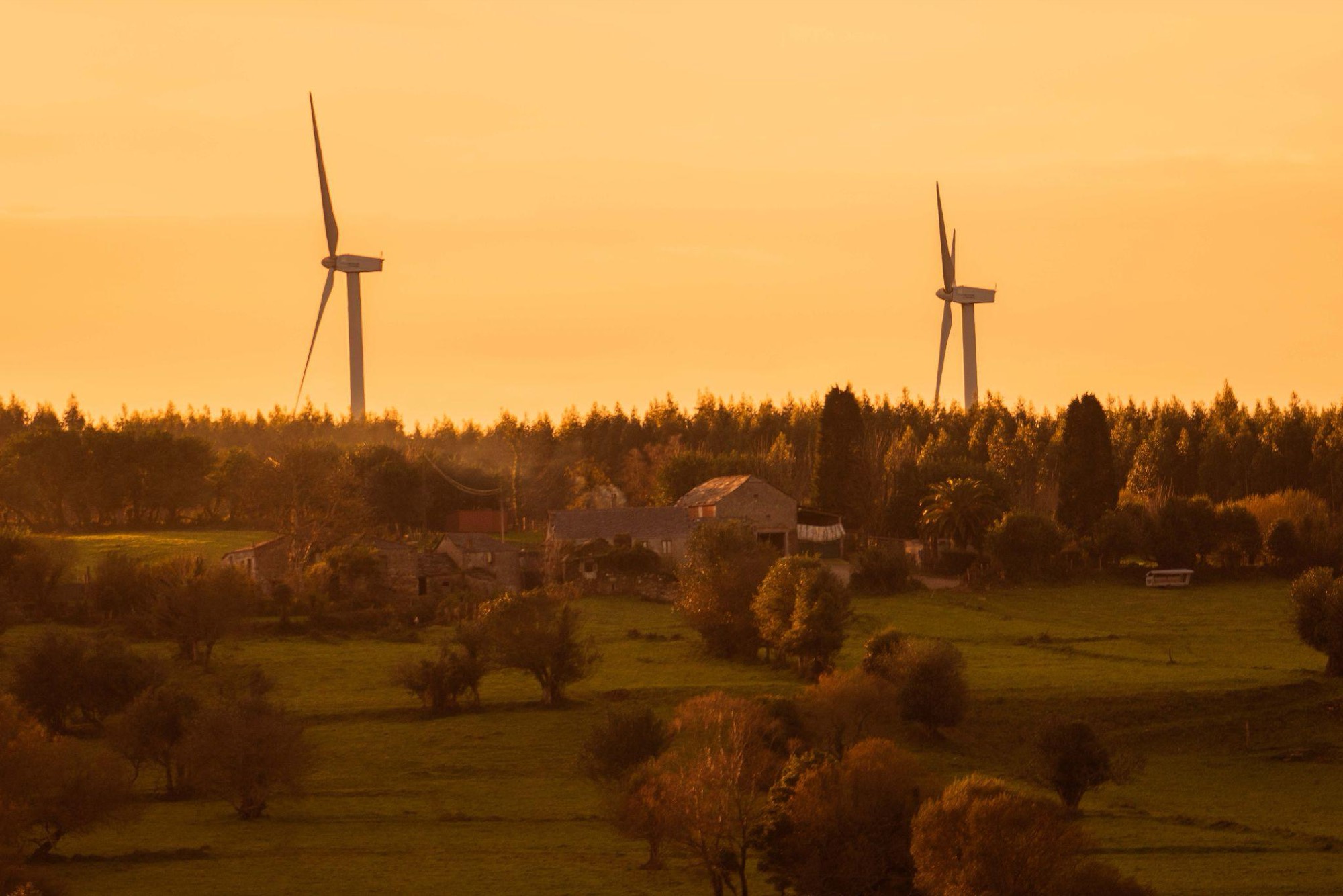 Atardecer sobre el paisaje de la Biorrexión Cantábrica